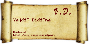 Vajó Diána névjegykártya