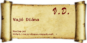 Vajó Diána névjegykártya